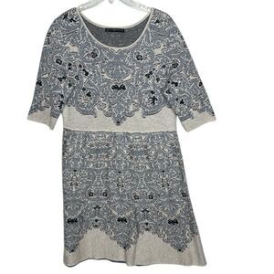 Peruvian Connection Pina Cotton Pullover Knot Sweater Dress. Size Large.